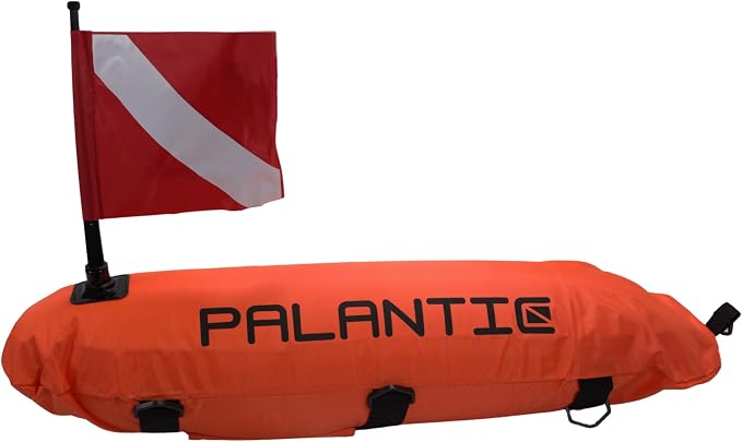 Scuba Choice Spearfishing Buoy Float with Dive Flag - High-Visibility, Durable 420D Nylon Cover, PVC Bladder for Scuba Diving & Freediving