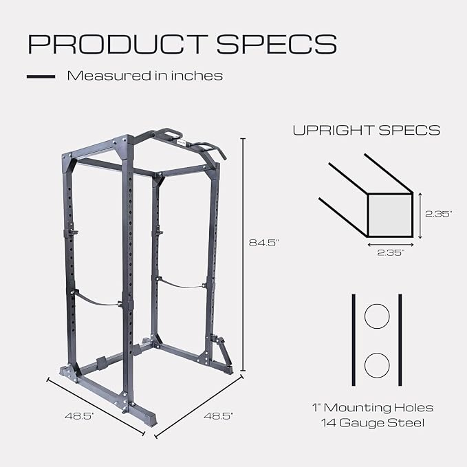 Fitvids Multiple Specifications Power Cage Squat Rack, Includes J-Hooks and Safety Straps, Other Optional Accessories