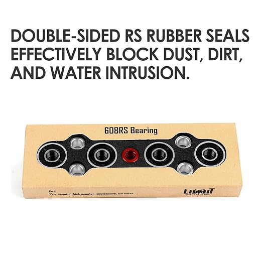 Limit LMT608RS ABEC 9 Precision Bearing Set | Fits Most Wheels, For Kick Scooters, For Pro Scooters, For Inline Skates, For Skateboards