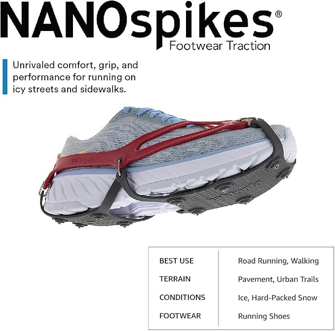 Kahtoola 1st Gen NANOspikes Footwear Traction for ICY Winter Road Running & Walking