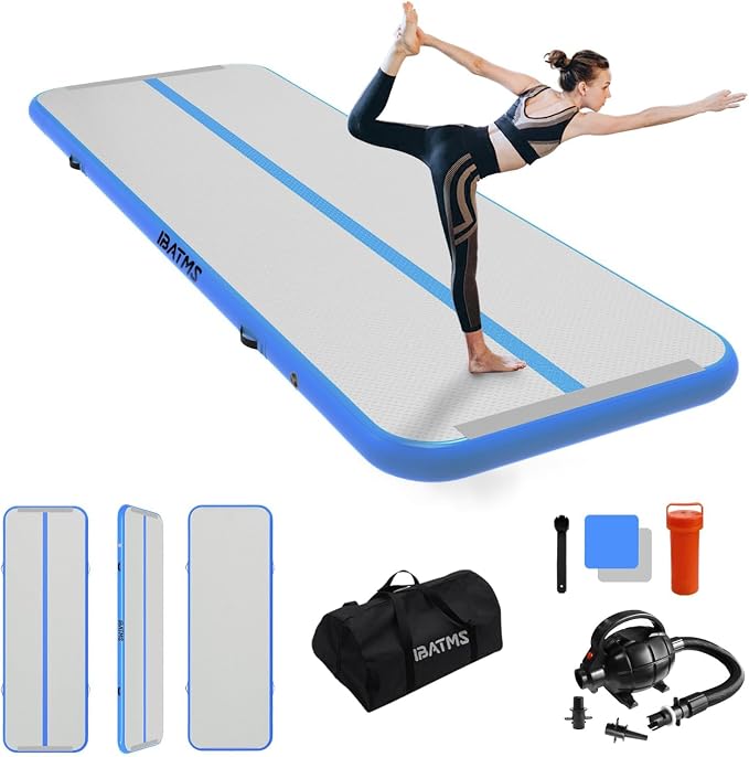 IBATMS Air Tumbling Mat Track 10/13/16/20ft, Inflatable Gymnastics Mat