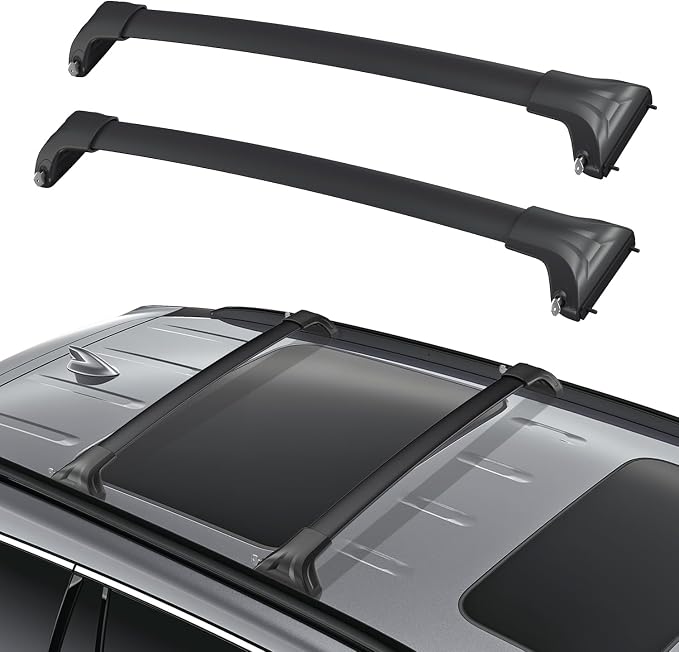 300lbs Roof Rack Cross Bars Compatible with Honda Pilot 2016-2022 with Flush Rails with Lock Aluminum Cross Bar for Rooftop Cargo Carrier Luggage Kayak Canoe Bike Snowboard