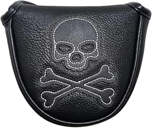 Scott Edward Skull Golf Woods Headcovers Covers for Driver Fairway 1 3 5 H Clubs Set Heads PU Leather Unisex Black Brown