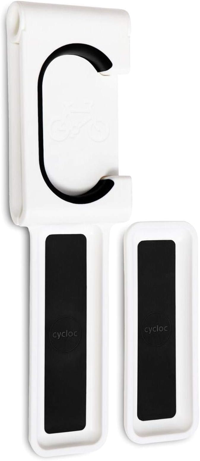 cycloc Endo - Wall Mount Bike Storage Rack – Vertical Wheel Hung Cycle Storage - White