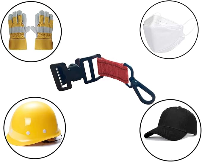 ZHIRONGFA Firefighter Glove Clip Holder for Work Gear Strap, Safety Rescue Drying Tools for Clothes, Towels, Car Mats, Bathroom Mats, 5 Pack 6 Inch (Yellow)