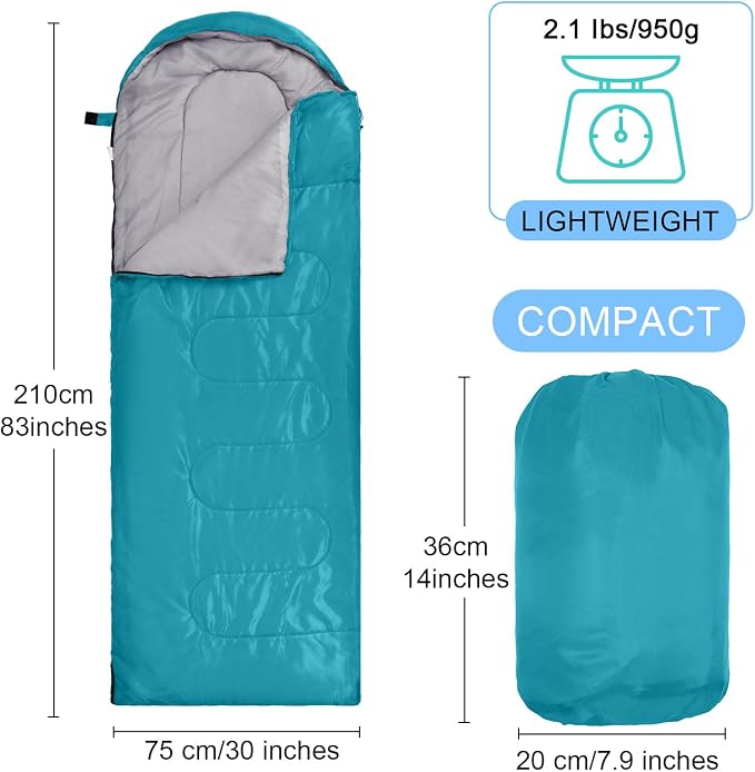 Macarrie 10 Pcs Bulk Sleeping Bags for Adults 0 Degree Waterproof Emergency Sleeping Bags with Compression Sack for Camping Hiking Backpacking Outdoor Activities