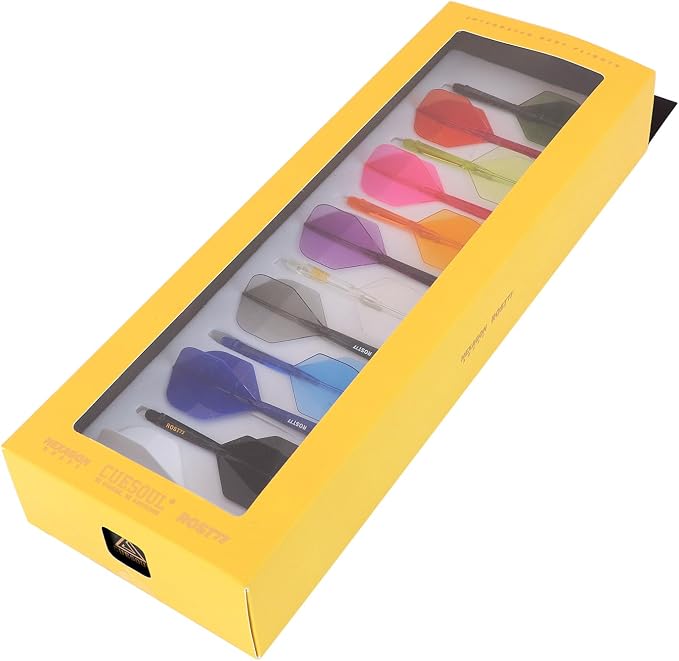 CUESOUL ROST 77 Integrated Dart Shaft and Flight Big Wing/Standard Shape Colour Collection Pack of 12 pcs