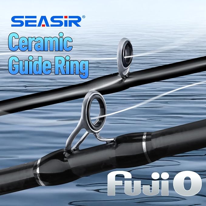SEASIR Riveria Ultralight Fishing Rod, BFS,Carbon Fiber | Spinning Baitcasting Rod,10 Piece Casting Rod for Freshwater Bass Trout, Fuji O Ring Guide, EVA Handle, Fast