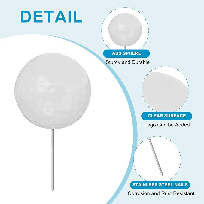 Golf Tee Markers, Plastic Position Ball Markers, Golf Ball Marker-Fitting for (Driving Range Boundary Markings/Area Markings)