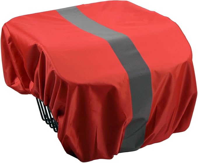 20L Basket Cover Bicycle Rear Rack Rain Cover with Reflective Strip Bicycle Rear Rack Rain Cover Red