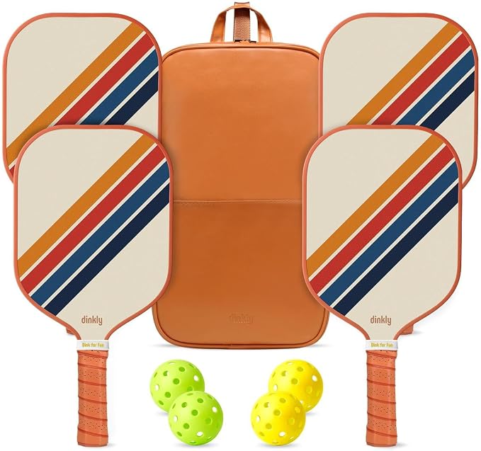 Pickleball Paddles Set of 2/4- USAPA Approved Graphite/Fiberglass Pickleball Racket, 2 Pickleball Rackets, 4 Balls and 1 Portable Carry Bag, Aesthetic Pickle Ball Set for Men Women Beginners