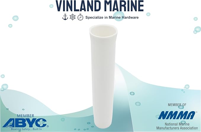 Vinland Marine Flared Fishing Rod Holder Insert Sleeves Pack of 8, Fishing Rod Holder Liner for Aluminum Rod Holder, for T Top Rod Holder, for clamp on Rod Holders for Boat