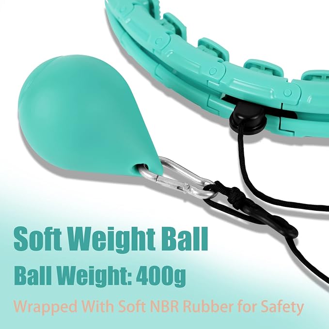 OurStarry 34 Knots Weighted Workout Hoop Plus Size, Smart Waist Exercise Ring for Adults Weight Loss