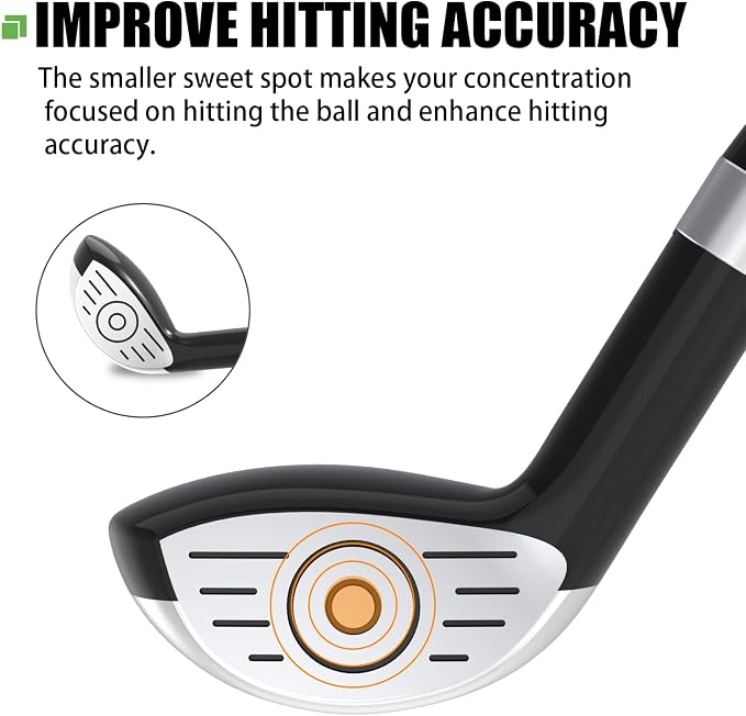 MAZEL Mini Driver/Iron Golf Clubs Swing Trainer Aid to Improve Your Hitting Accuracy & Speed