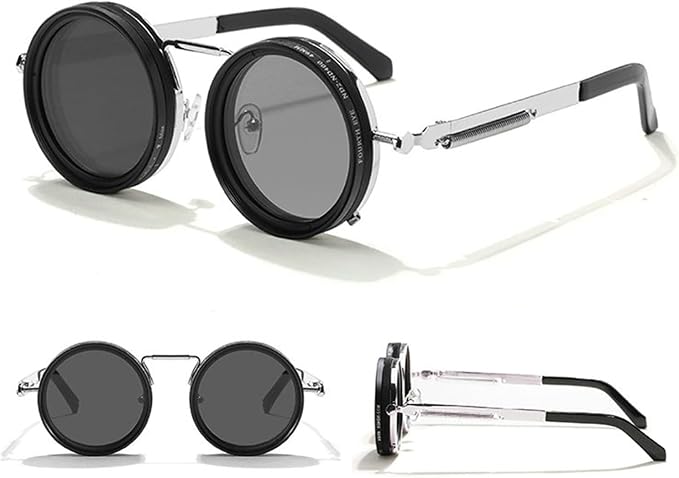 willochra 1-9 Adjustable Sunglasses Moonglass-Nd Filter Lenses Adjustable Tint Rounded Polarized Eyewear for Men