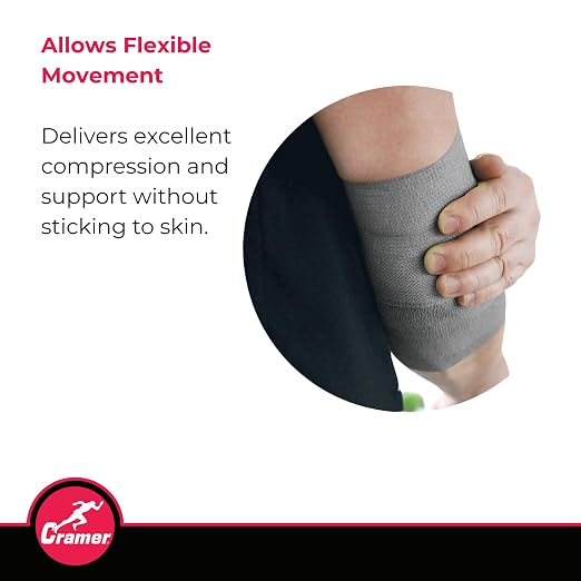 Cramer Eco-Flex Self-Stick Stretch Tape, Cohesive Tape, Flexible Elastic Sports Tape, Athletic Training Supplies, Easy Tear Self-Adherent Bandage Wrap, Bulk Cases, 6 Yard Rolls, Compression Tape