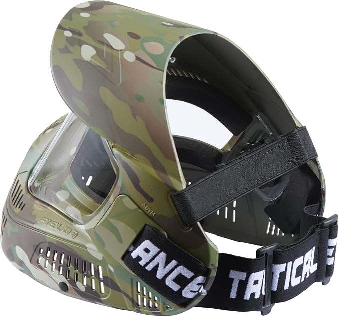 Lancer Tactical High Strength Polyethylene Full Face Airsoft Paintball Mask with Visor
