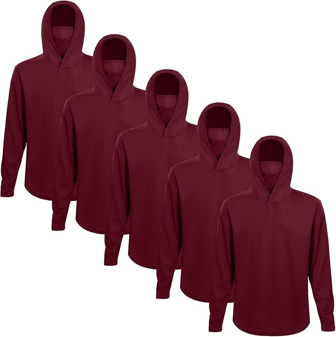 Mens Long Sleeve T-Shirts Casual Crew Neck Tee Shirt Summer Soft Running Swimming Cycling Fishing Tops