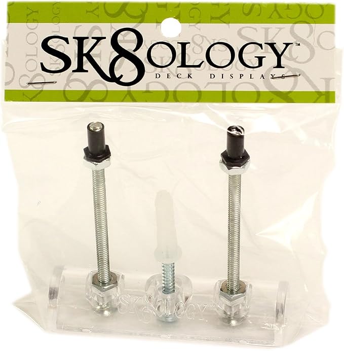 Sk8ology Skateboard Deck Display 10 Pc Kit Floating Wall Mount