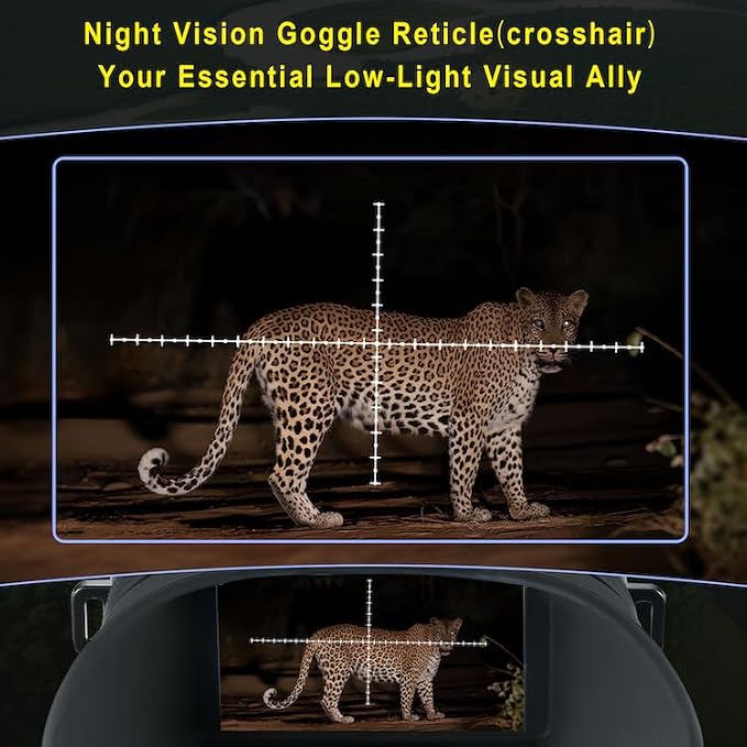 Night Vision Goggles 1080P 48MP,3'' HD Display,5X Optical 8X Digital Zoom,IPX4 Waterproof Infrared Night Vision for Camping