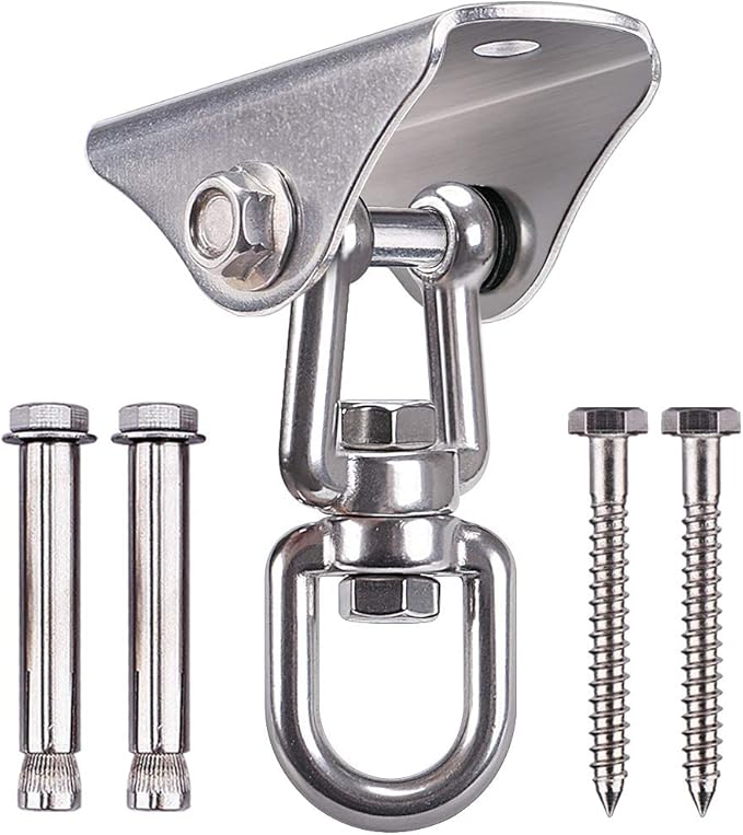 BeneLabel Swing Hanger 304 Stainless Steel Ceiling Swing Mount 1000 LB Capacity Swings Hardware 360° Swivel Hook for Yoga Punching Bag, Hammock Chair, Porch Swing, Hanging Chair