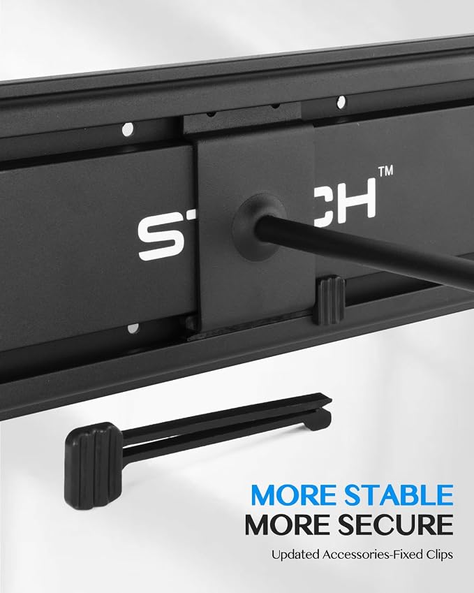 STRICH Guitar Wall Mount Hangers - Holds 5 Guitars, Aluminum Painted Black, Strong Aluminum Metal Stand Rack, Adjustable Display Set, SMH-05W