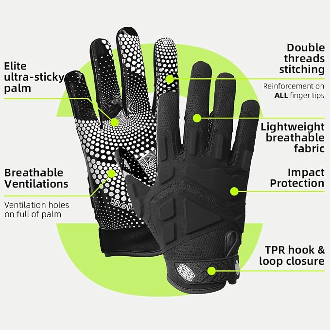 Seibertron Pro 3.0 Twelve Constellations Elite Ultra-Stick Football Receiver Gloves | Super Sticky Grip for Youth Kids Boys 8-12 Girls & Adult Men & Women, Perfect Sports Gift