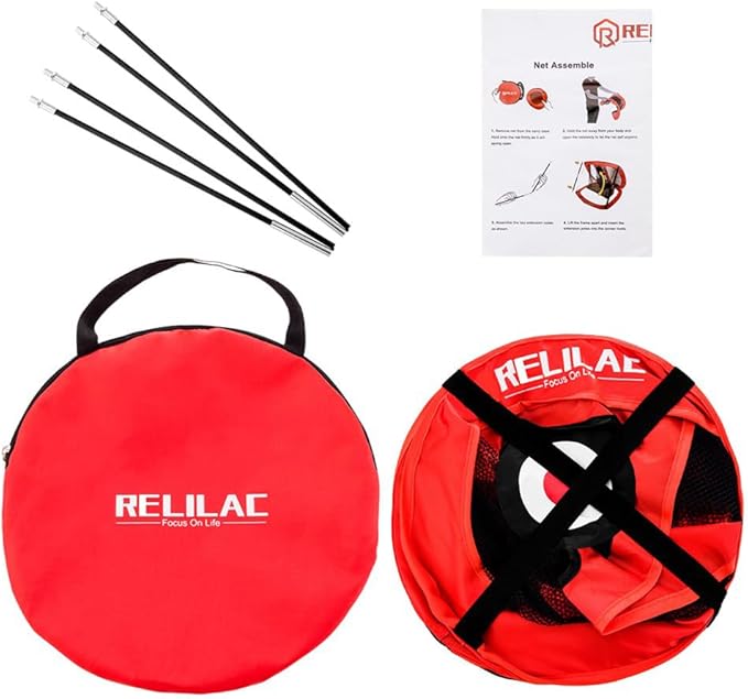 RELILAC Pop Up Golf Chipping Net - Indoor/Outdoor Golfing Target Accessories for Backyard Accuracy and Swing Practice - Gifts for Men, Dad, Husband, Women, Kid, Golfers