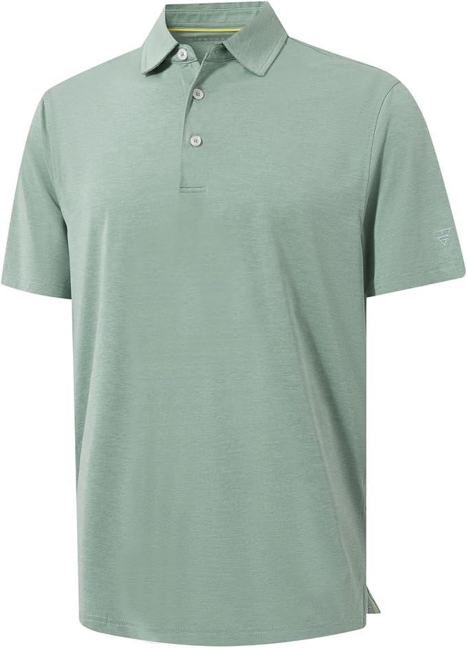 M MAELREG Men‘s Golf Shirts Short Sleeve Ultra-Light Soft Performance Quick Dry Athletic with UPF 30+ Polo Shirts for Men