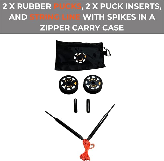 Two-Way Putting Alignment System - Golf Training Aid with Target Pucks & String Line - Indoor/Outdoor Practice Tool for Perfect Alignment & Lower Scores - Premium Putting Trainer