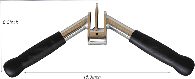 qibylift Barbell Multi-Exerciser Cable Attachment For Cable Machines, Lat Pull Down Bar Cable Machine Attachments, Tricep Press Down Bar, Revolving Straight Curl Pulldown Bar with Rotating & Rubber Handle Grips