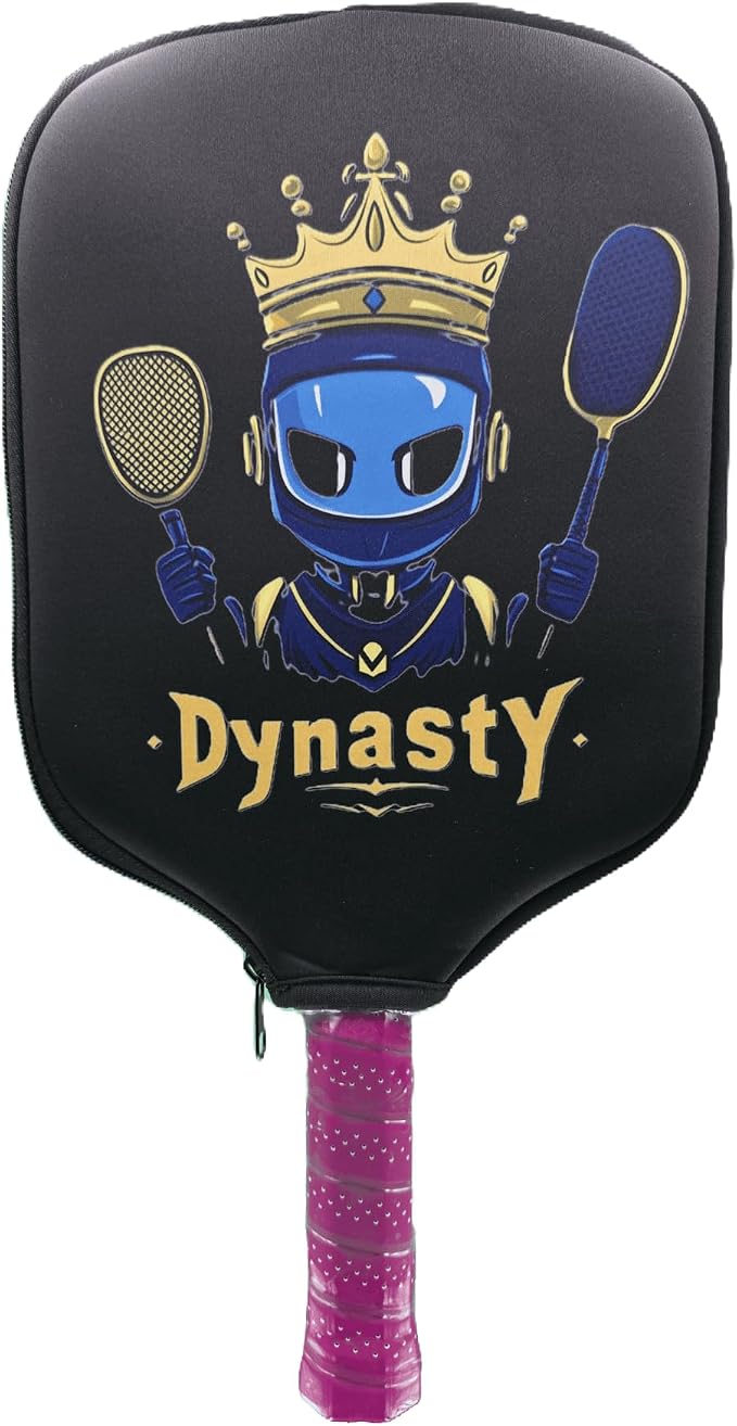 Dynasty Pickleball Paddle Cover - Neoprene Sleeve, Elongated/Hybrid/Wide-Body/Universal Fit v1 Robot Ninja