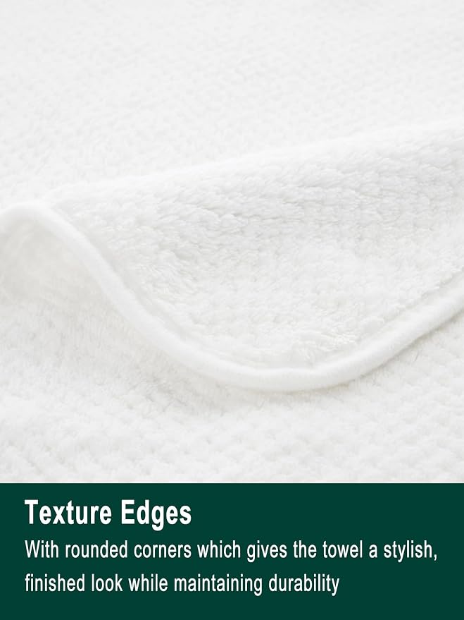 Extra Large Bath Sheet Set 3-Piece, 1 Bath Towel 40x80 Inches, 1 Hand Towel, 1 Washcloth, Soft Absorbent Quick Dry Microfiber Towel for Bathroom Beach Pool Gym Spa, White