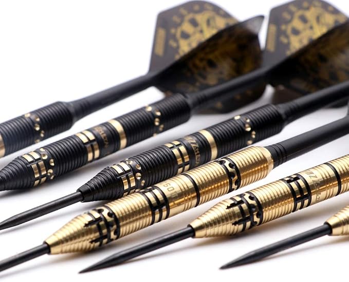 CUESOUL Jazz-Metal Luxury Steel Tip Darts Set 21g/24g/26g with AK5 Integrated Dart Flights