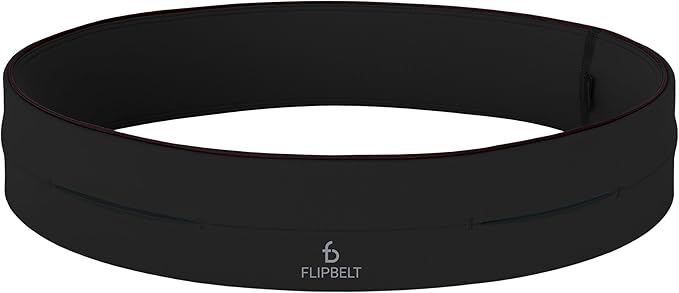 FlipBelt Classic Running Belt, Belt Bag & Fanny Pack for Men and Women - Phone Holder, Waist Pack, Running Accessories, Belt Pouch, Money Belt, USA Running Company