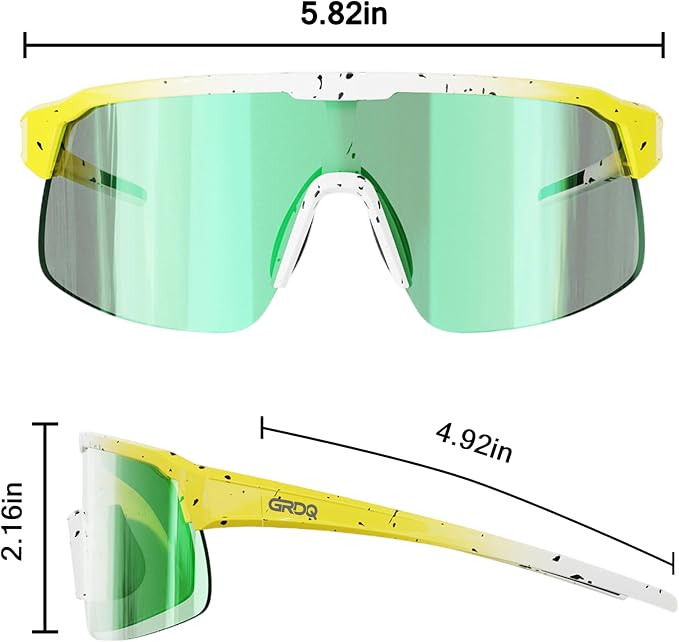 Sunglasses TR90 Frame Anti-Slip Full Coating HD Lens UV400 Protection Cycling Multi-Sport