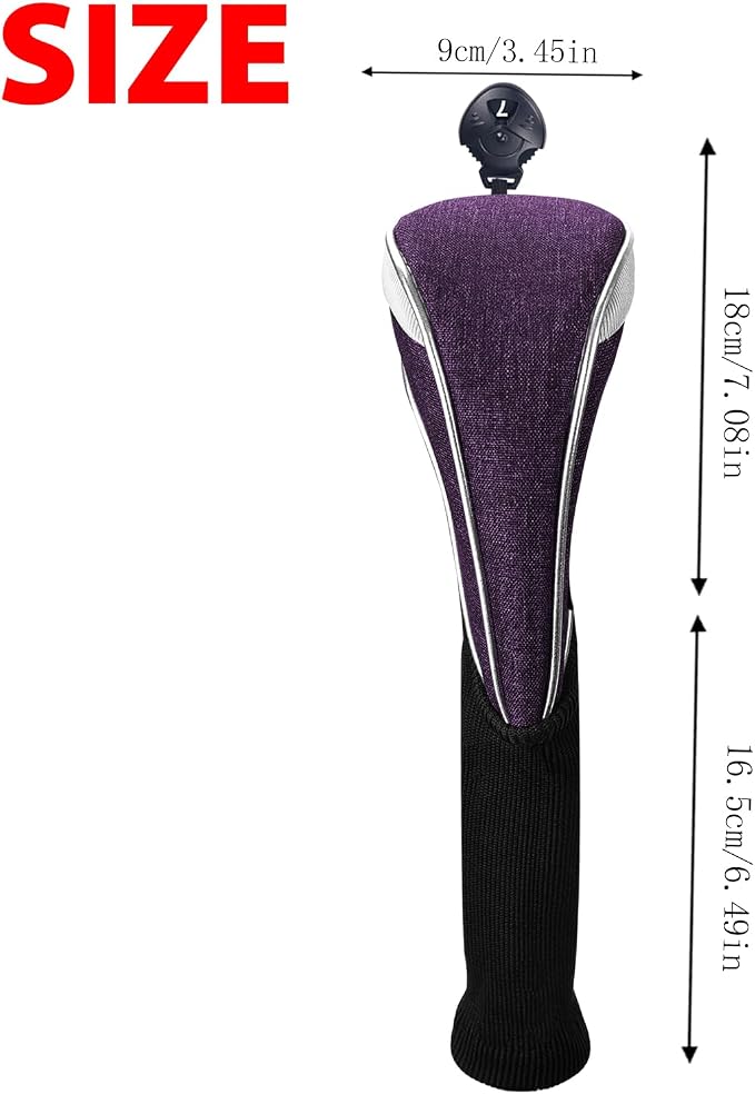 Andux 4 Pack Nylon Long Neck Golf Hybrid Club Head Covers with Dial No. Tag CTMT-03