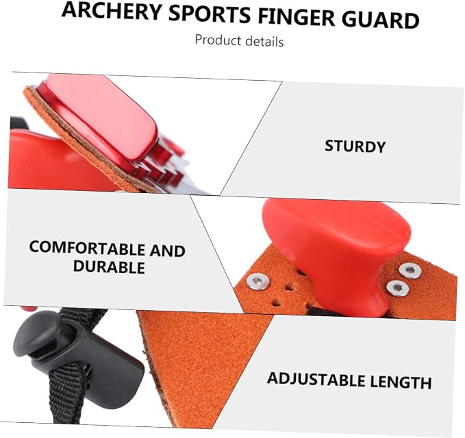 Kisangel 3pcs Finger Protective Cover for Archery Sports Arrow Finger Guard Premium and Lightweight and Breathable for Hunting and Practice