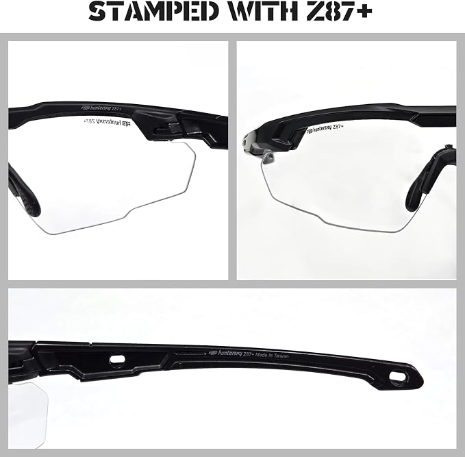 HTS HUNTERSKY Ballistic Tactical Shooting Glasses ANSI Z87+ UV400 Protective Eyewear