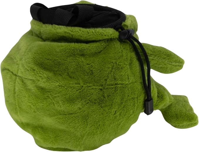 Rock Climbing Chalk Bag – Cute Plush Chalk Bag for Bouldering, Gym, Indoor & Outdoor Climbing – Drawstring Closure, Adjustable Waist Belt – Fun Character Design for Climbers