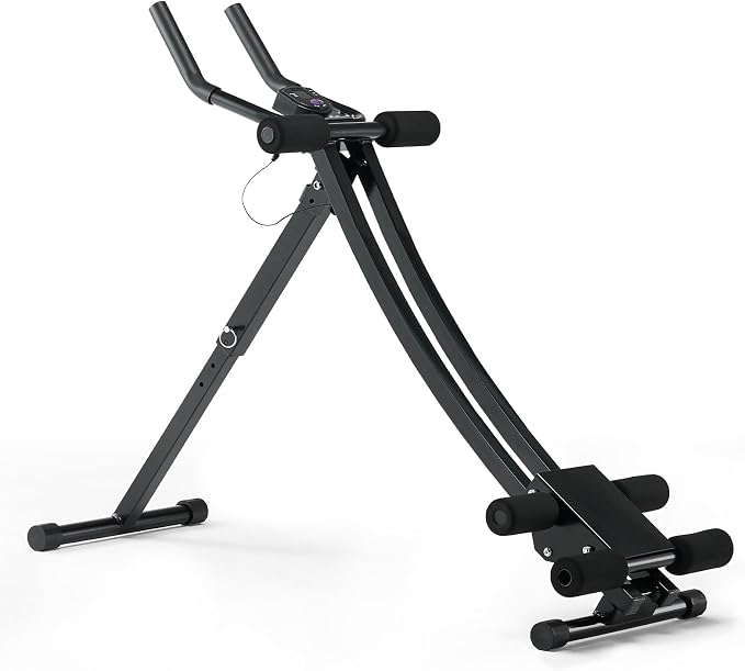 VEVOR AB Workout Machine, Ab Workout Equipment at Home Gym, Core & Abdominal Trainers for Women, 440 lbs Weight Capacity Strength Training Ab Cruncher, Foldable Adjustable Fitness Exerciser