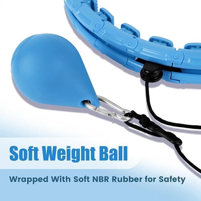 OurStarry 34 Knots Weighted Workout Hoop Plus Size, Smart Waist Exercise Ring for Adults Weight Loss