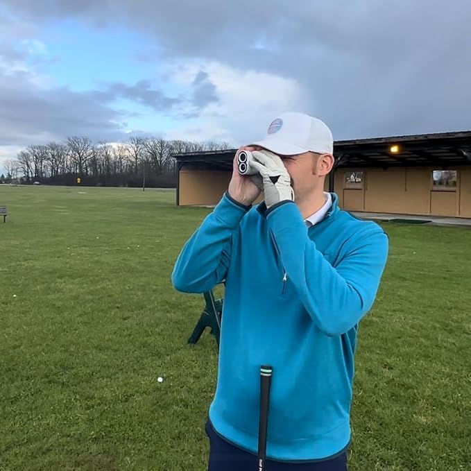 REVASRI Golf Range Finder with Magnet, Slope, Flag Lock Vibraiton, Measure in Y/F/M, Upgraded Clarity, 1000 Yards Rangefinder with Rechargeable USB-C