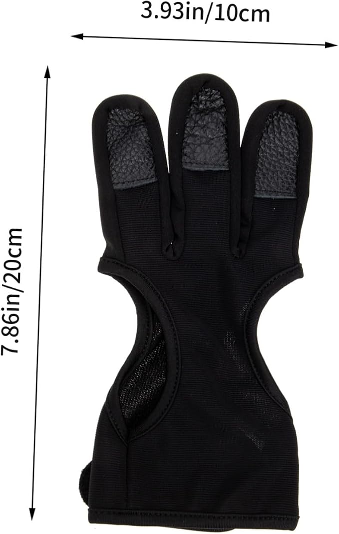 HANABASS 2pcs Archery Finger Stall Two Fingers Glove Wear-Resistant Archery Equipment Gloves