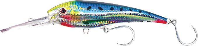 Nomad Design DTX Minnow with Patented Autotune System - Distressed Baitfish Swimming Action, BKK Diablo