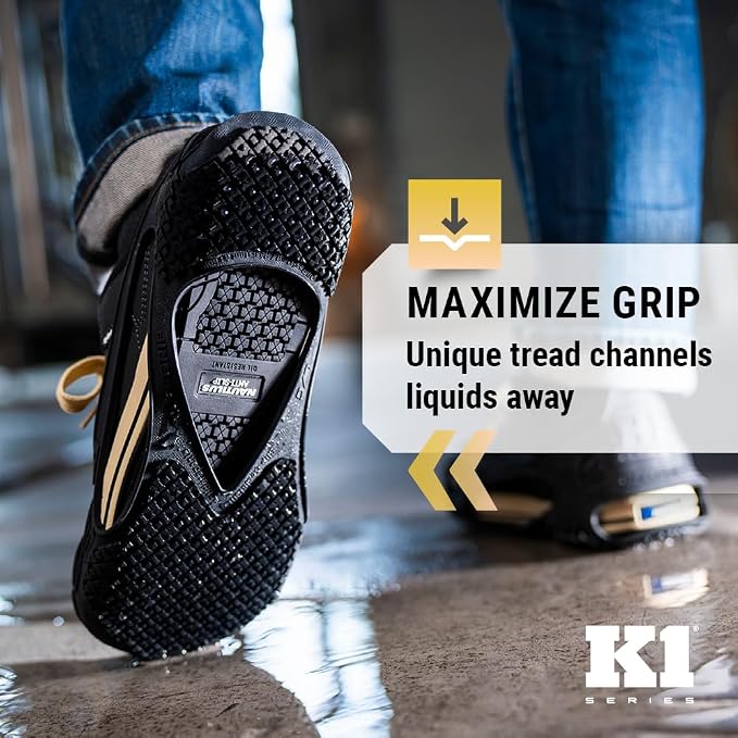 K1 Series SG1 Non-Slip Grip on Oil & Grease for Work/Safety Shoes - Traction Aids for Men & Women in Food Service, Warehouse
