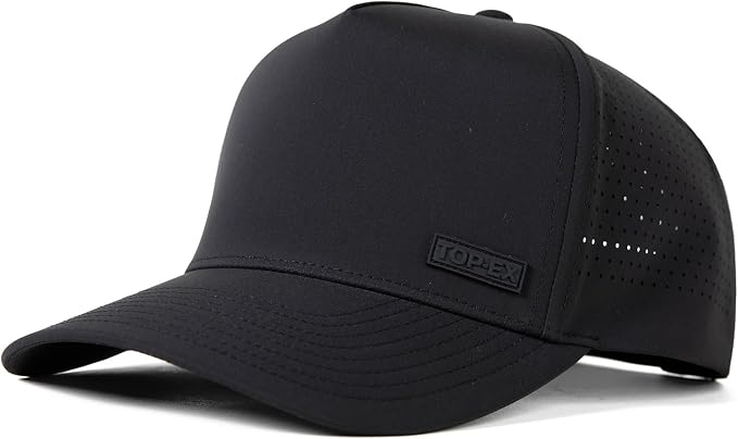 TOP-EX Performance Baseball Hat for Men Water Resistant Golf Cap Running Cooling Snapback Laser Perforated
