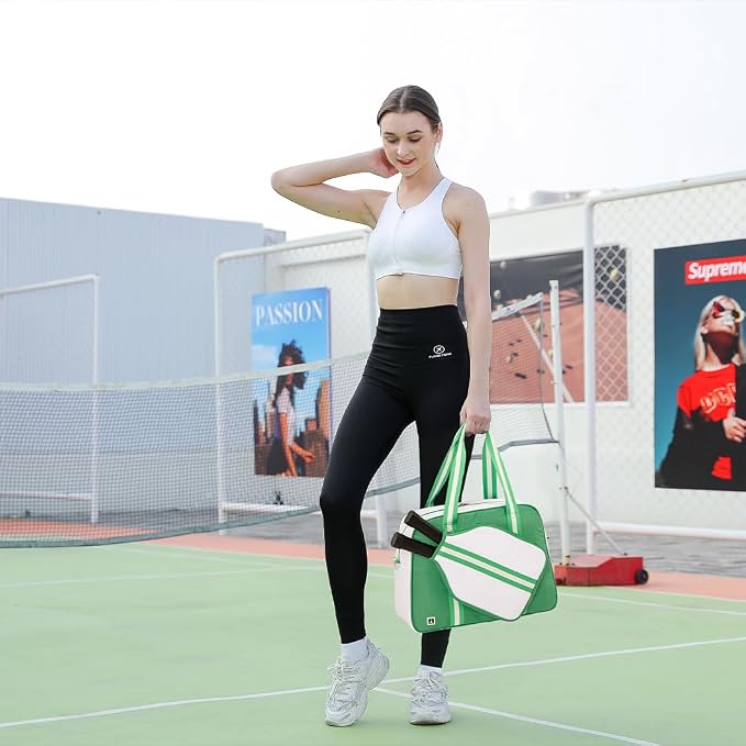 ROYALFAIR Pickleball Tote Bag for Women Men Large Capacity with Paddle Cover Pocket and Adjustable Shoulder strap