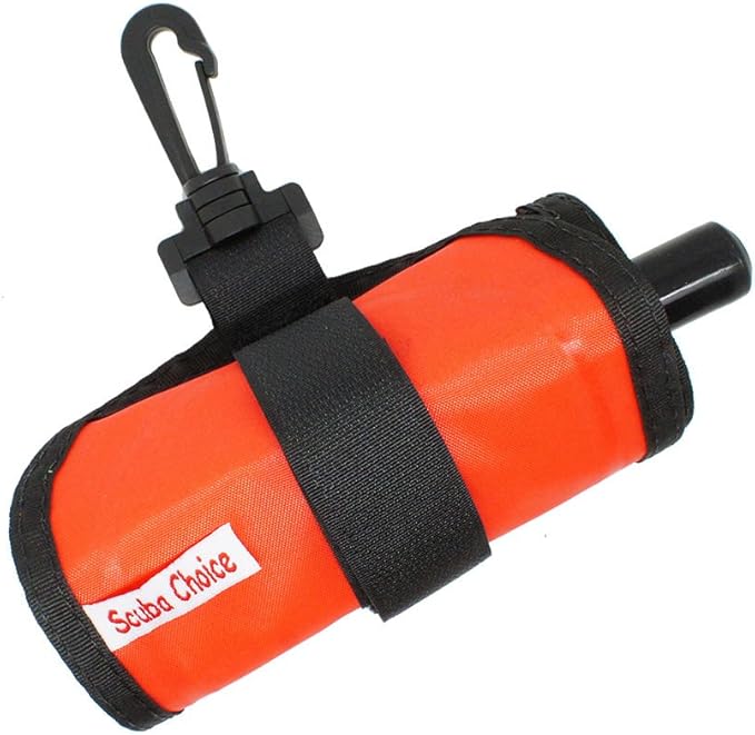 Scuba Choice Surface Marker Buoy (SMB) High-Visibility Dive Signal Tube, Durable Nylon TPU, Compact & BCD-Compatible, Easy Oral Inflator for Diving, Freediving & Underwater Safety