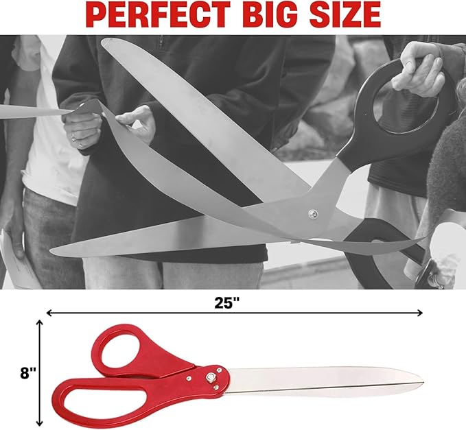 25" Giant Scissors for Ribbon Cutting Ceremony Ribbon Cutting Scissors for Special Events Inaugurations and Ceremonies